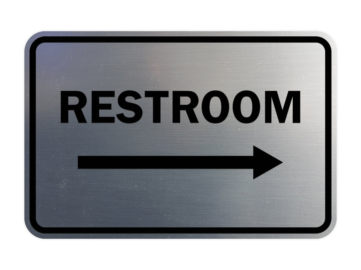 Signs ByLITA Classic Framed Restroom Directional Right Arrow