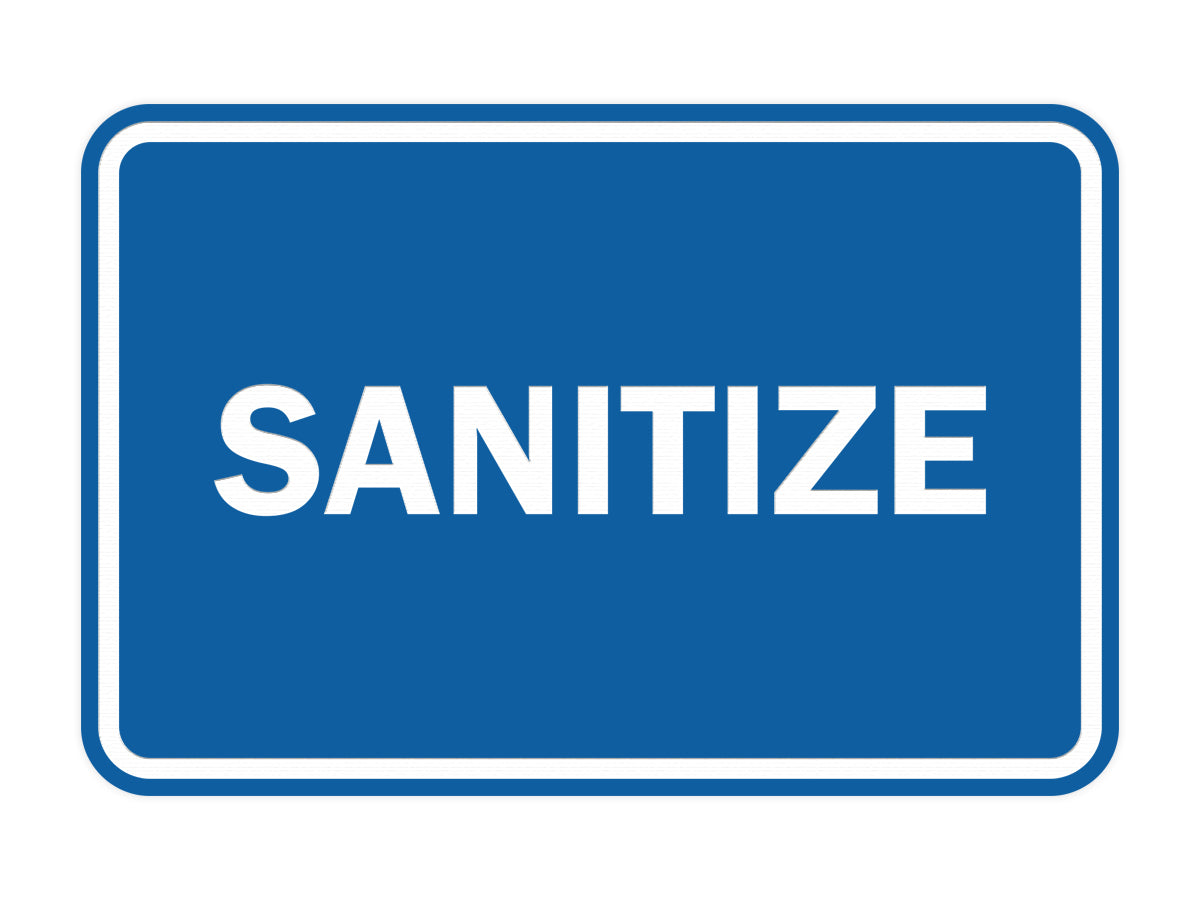Signs ByLITA Classic Framed Sanitize Sign