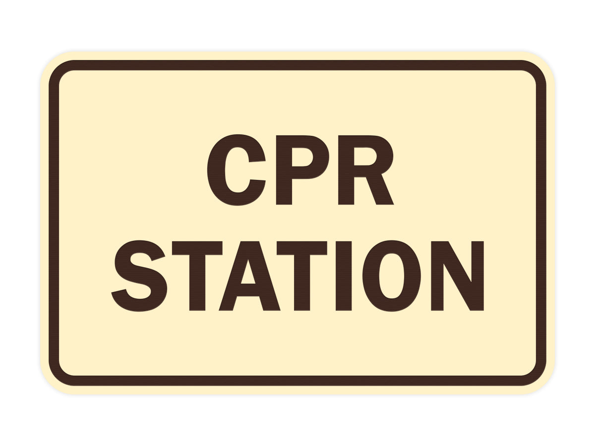 Signs ByLITA Classic CPR Station Sign
