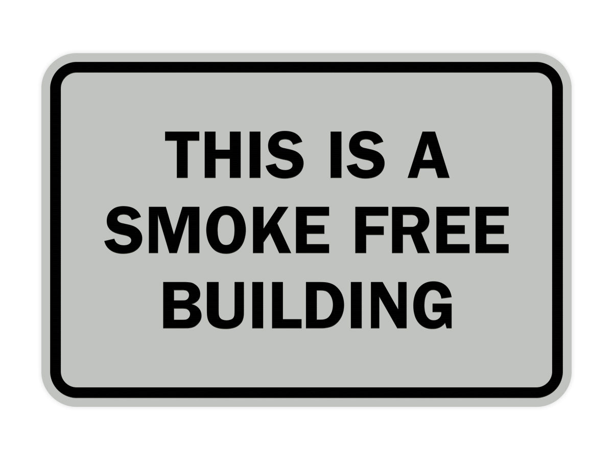 Signs ByLITA Classic Framed This is a Smoke Free Building Sign