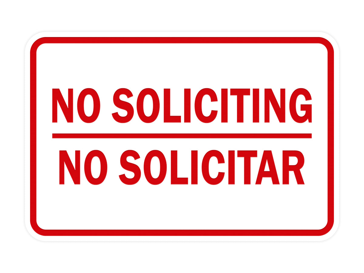 Signs ByLITA Classic Framed No Soliciting No Solicitar Sign