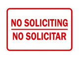 Signs ByLITA Classic Framed No Soliciting No Solicitar Sign