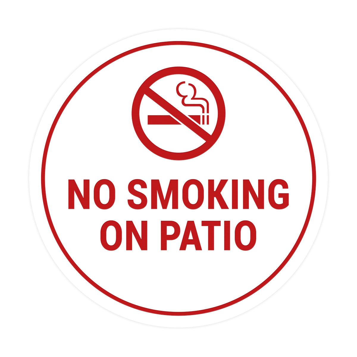 Signs ByLITA Circle No Smoking on Patio Sign