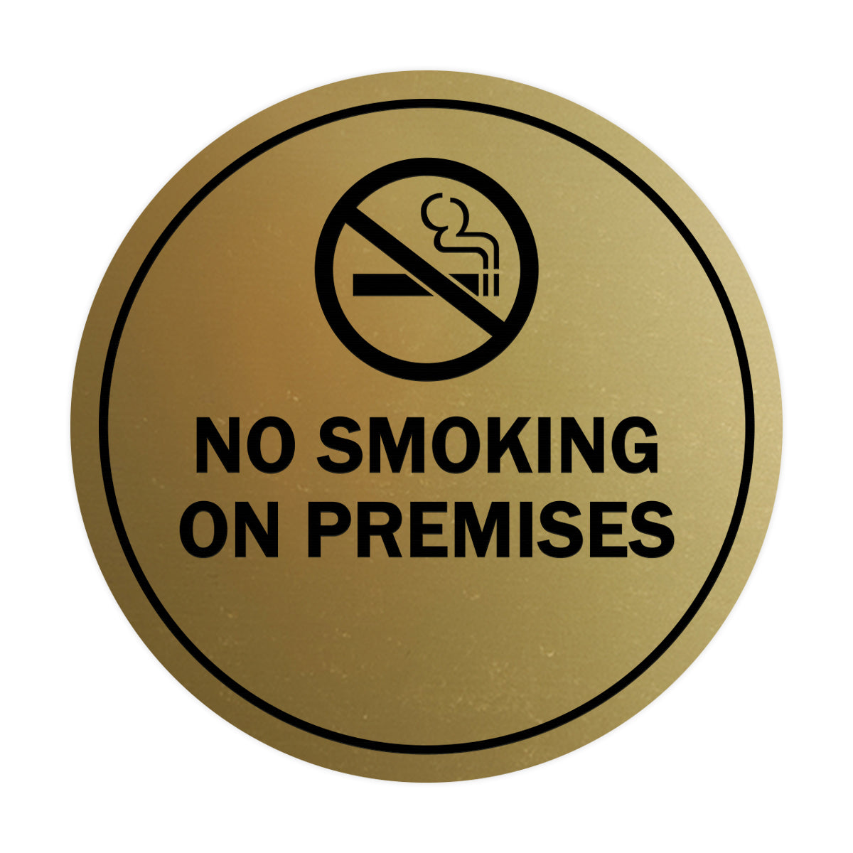 Signs ByLITA Circle No Smoking on Premises Sign