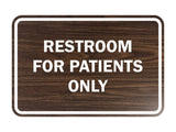 Signs ByLITA Classic Framed Restrooms For Patients Only Sign