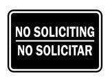 Signs ByLITA Classic Framed No Soliciting No Solicitar Sign