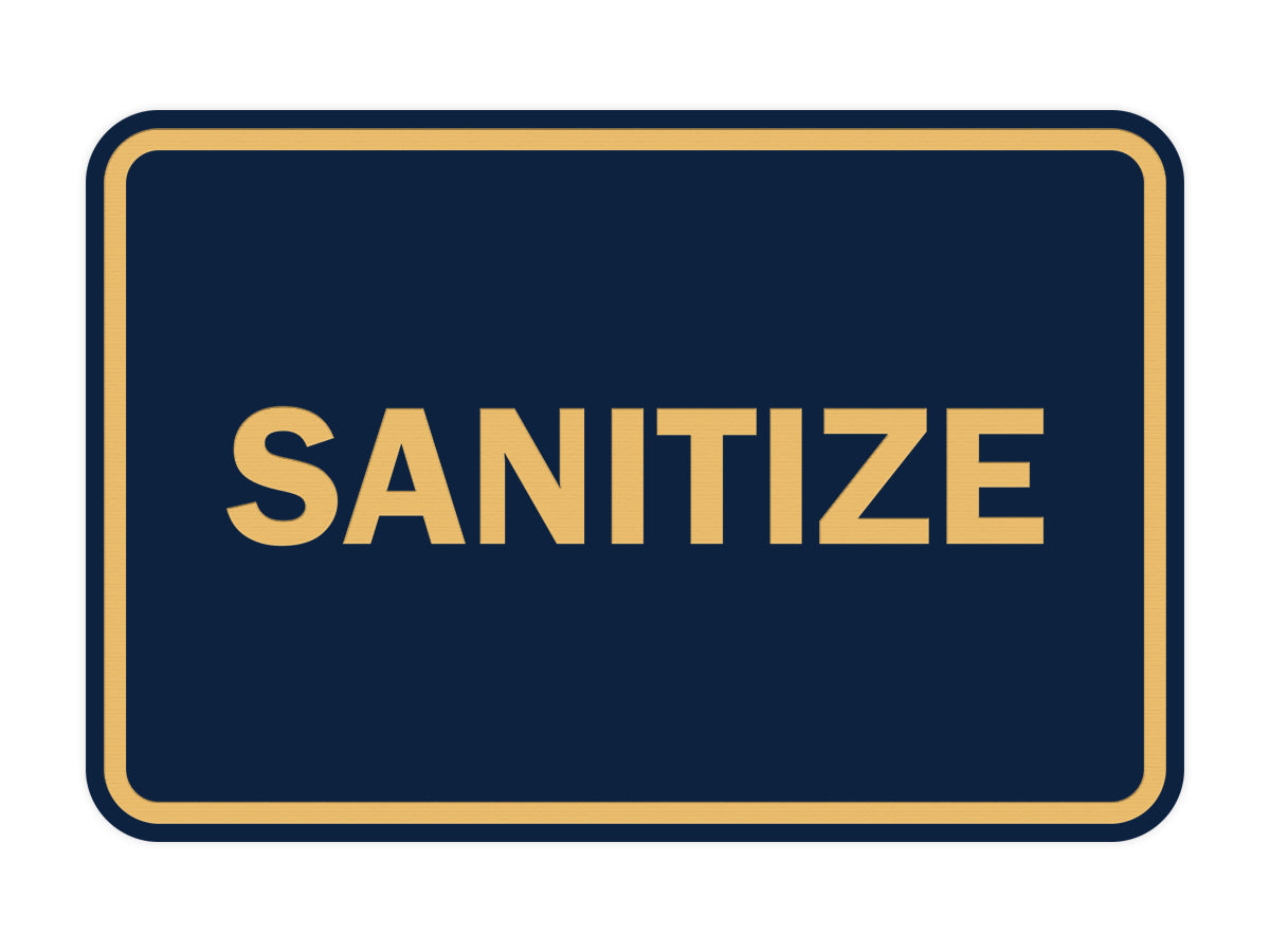 Signs ByLITA Classic Framed Sanitize Sign