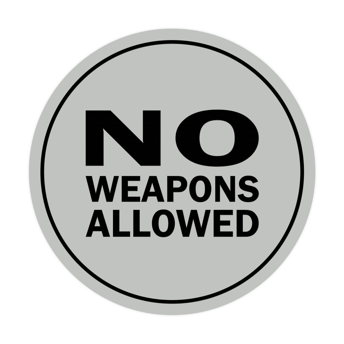 Signs ByLITA Circle No Weapons Allowed Sign