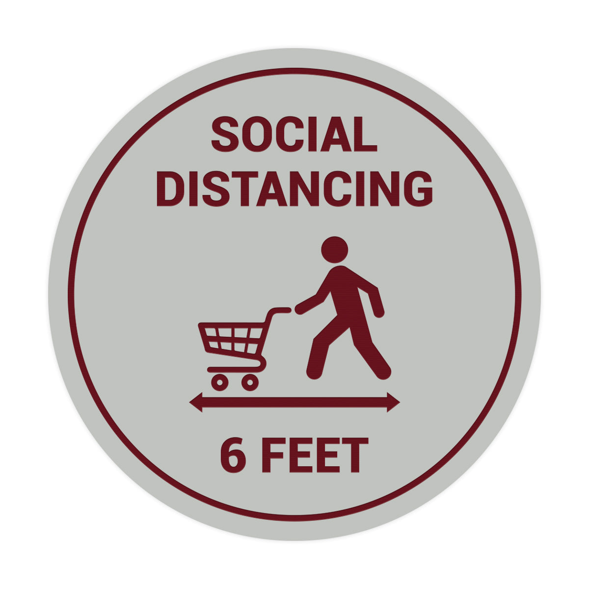 Signs ByLITA Circle Social Distancing Sign