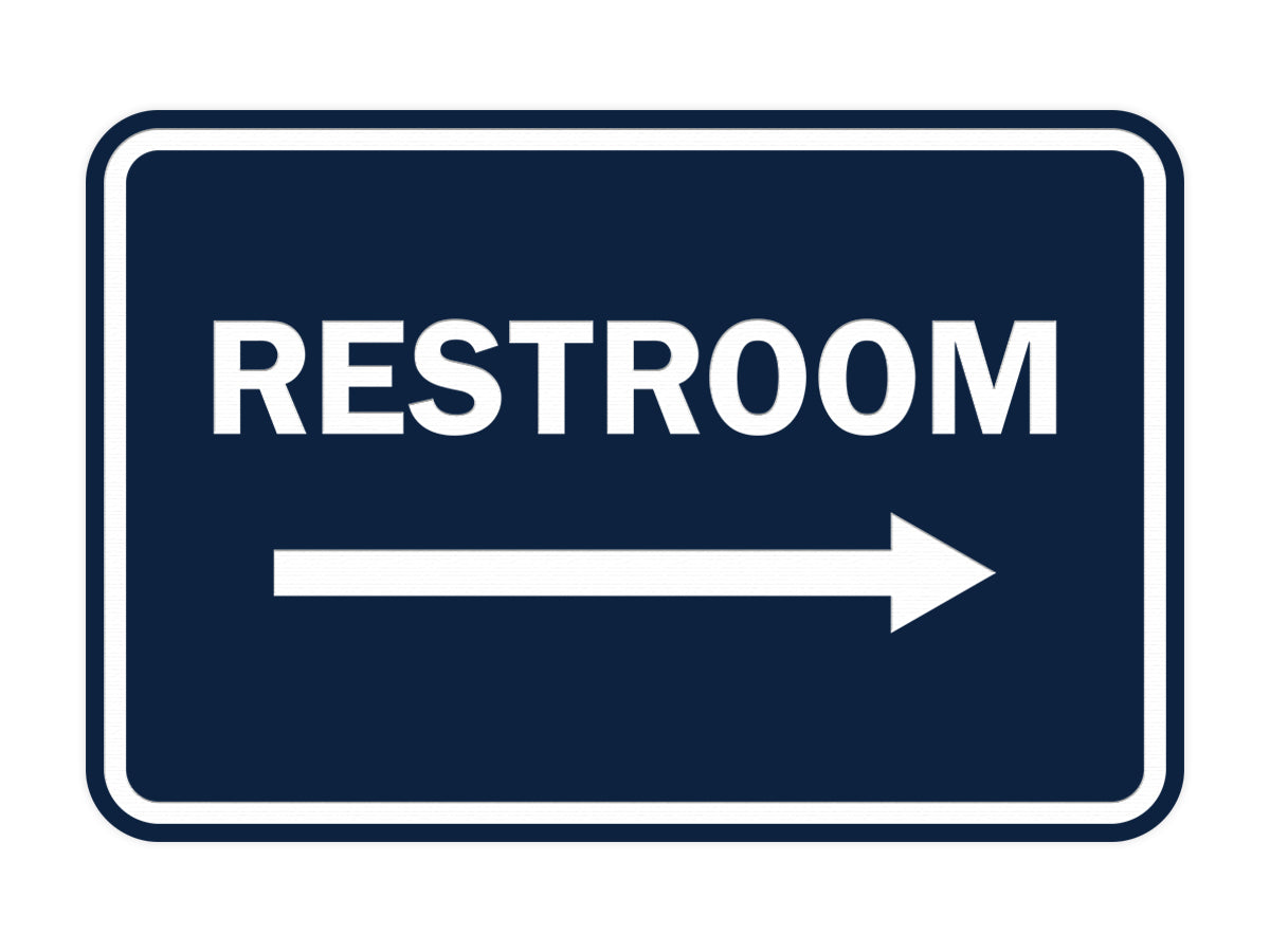 Signs ByLITA Classic Framed Restroom Directional Right Arrow