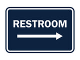 Signs ByLITA Classic Framed Restroom Directional Right Arrow