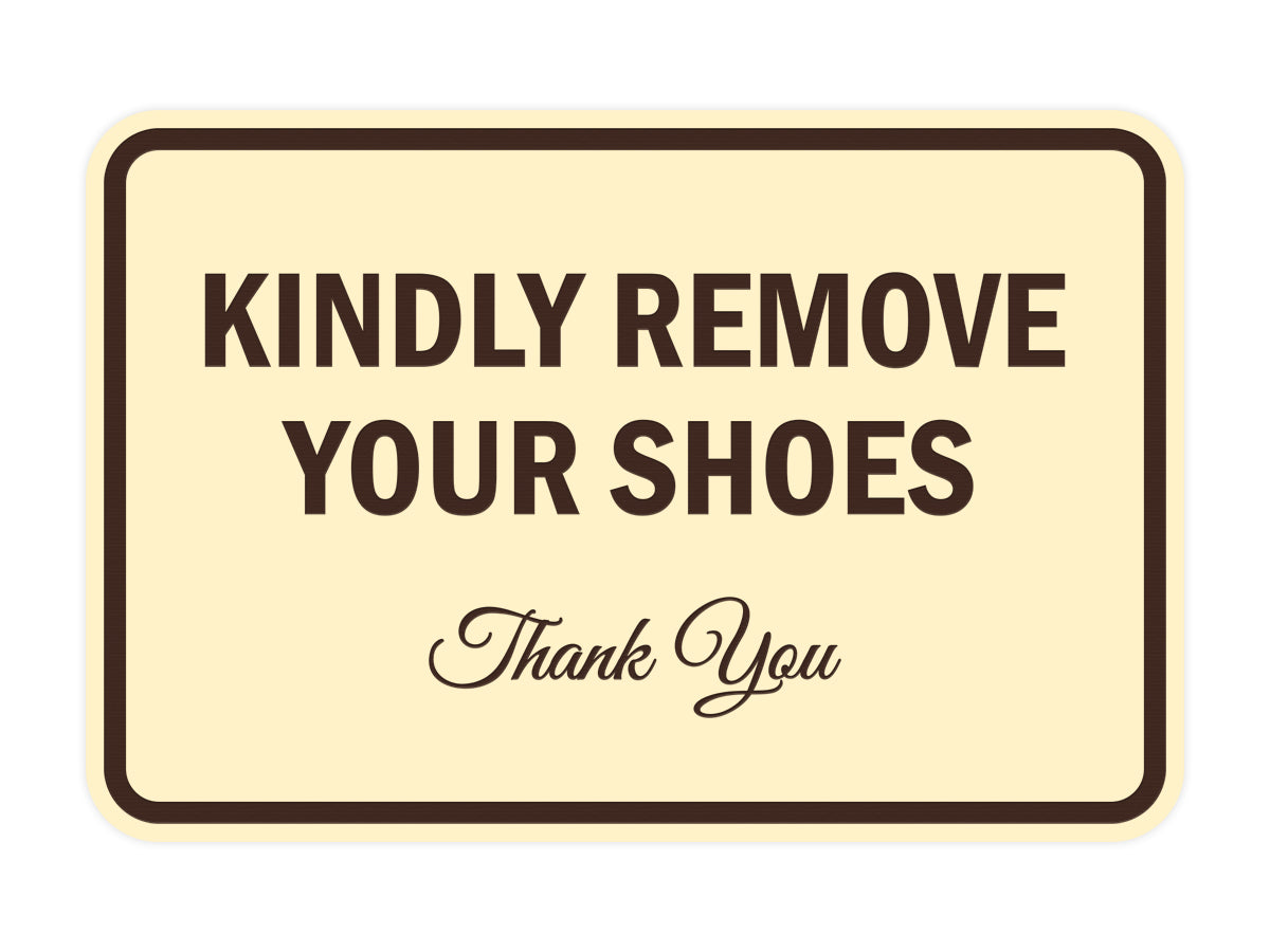 Signs ByLITA Classic Framed Kindly Remove Your Shoes
