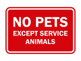Signs ByLITA Classic Framed No Pets Except Service Animals Sign