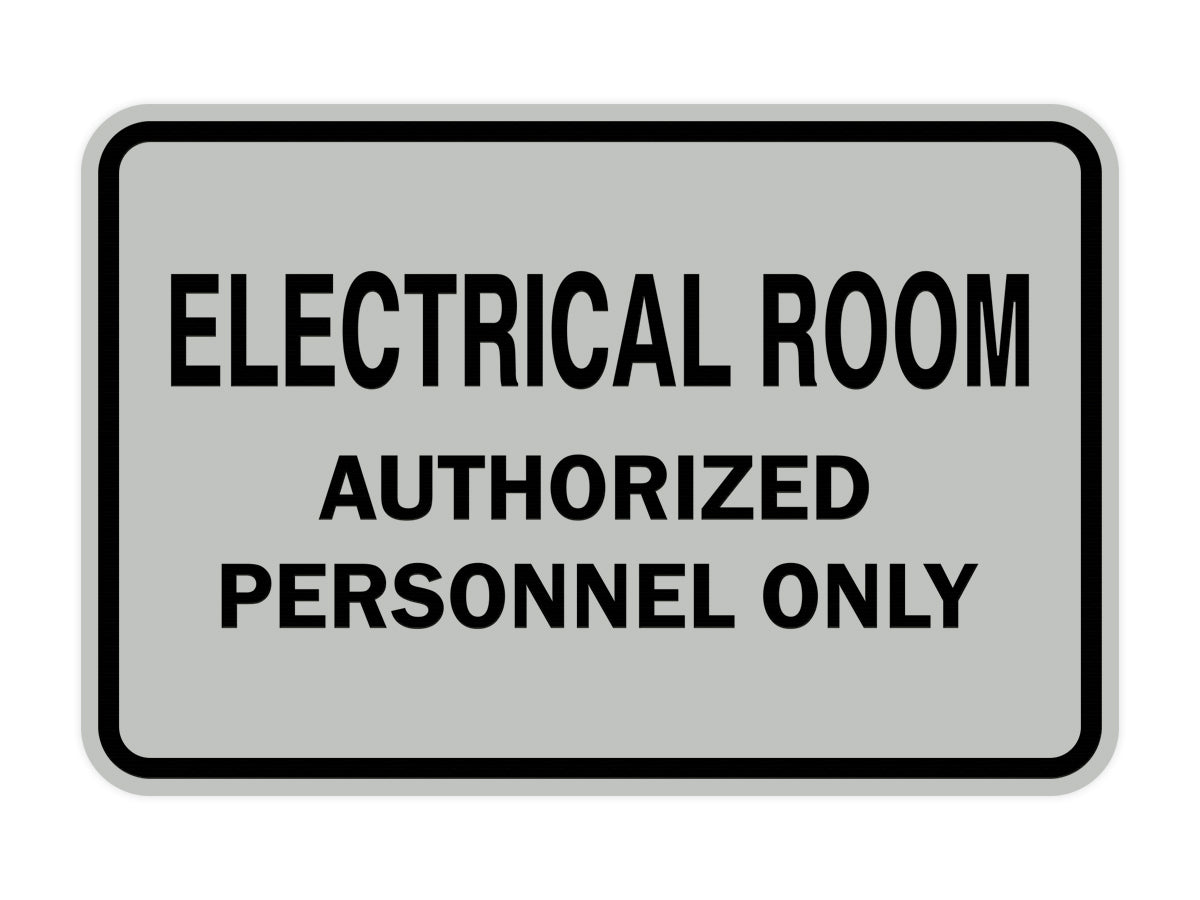 Signs ByLITA Classic Framed ELECTRICAL ROOM AUTHORIZED PERSONNEL ONLY Sign