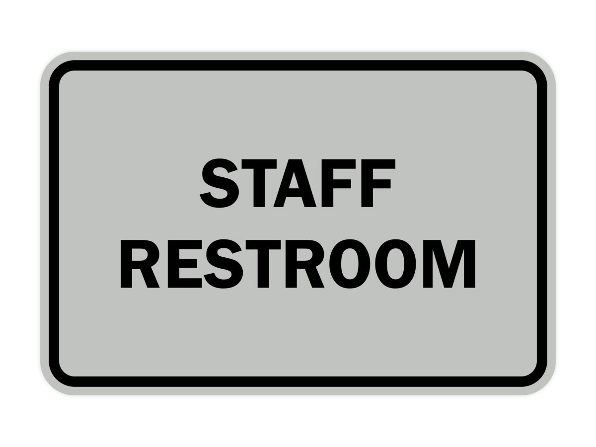 Signs ByLITA Classic Framed Staff Restroom Sign