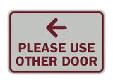 Signs ByLITA Classic Framed Please Use Other Door Left Arrow Sign