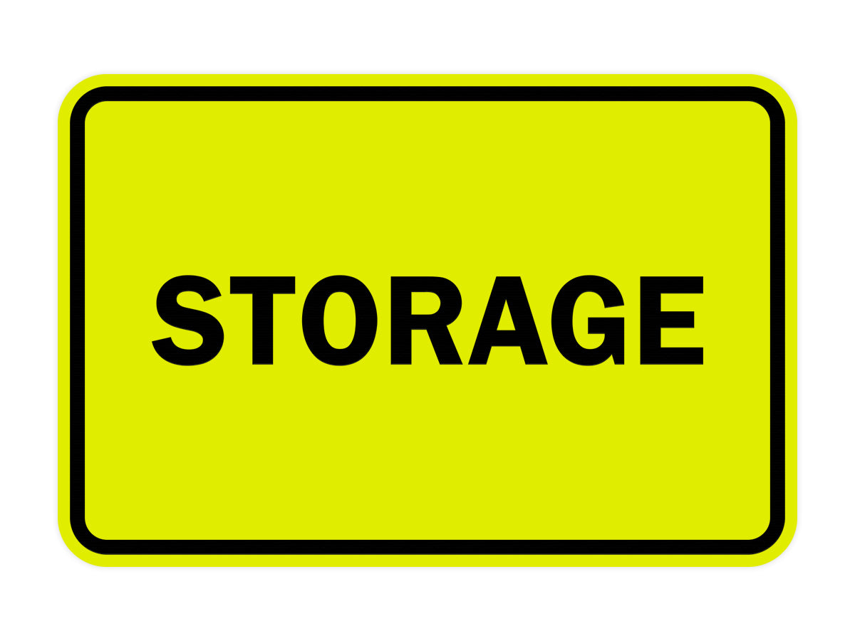 Yellow / Black Signs ByLITA Classic Framed Storage Sign