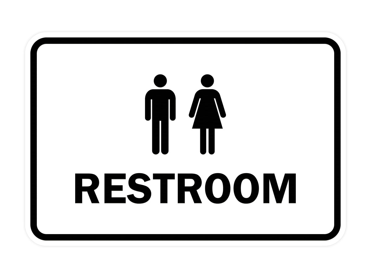 Signs ByLITA Classic Framed Unisex Restroom Sign