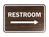 Signs ByLITA Classic Framed Restroom Directional Right Arrow