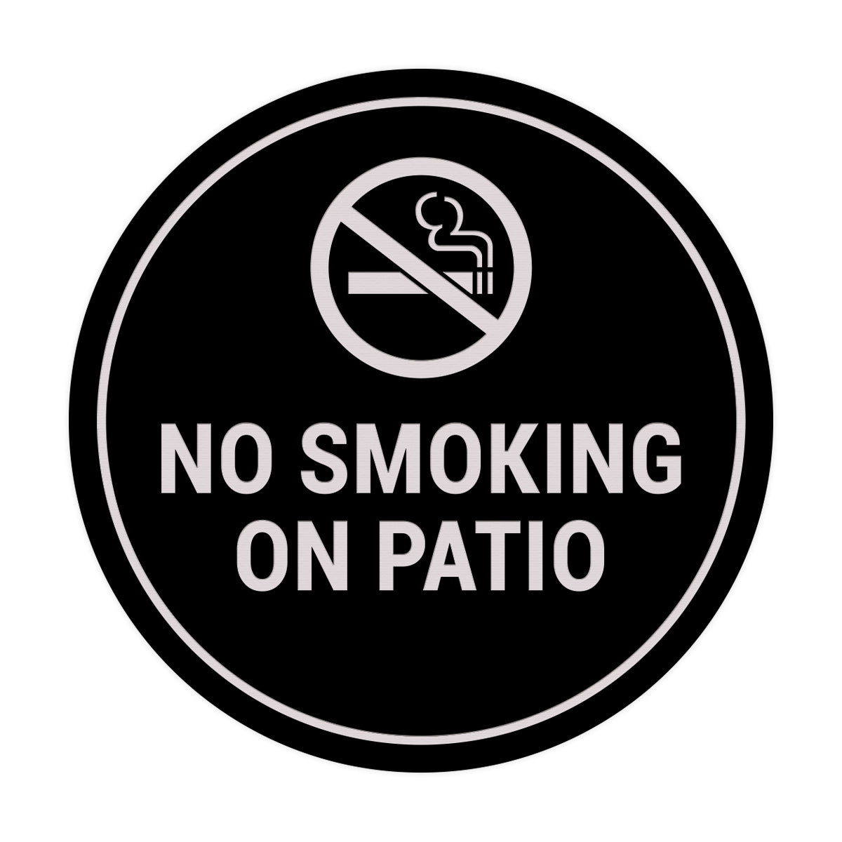 Signs ByLITA Circle No Smoking on Patio Sign