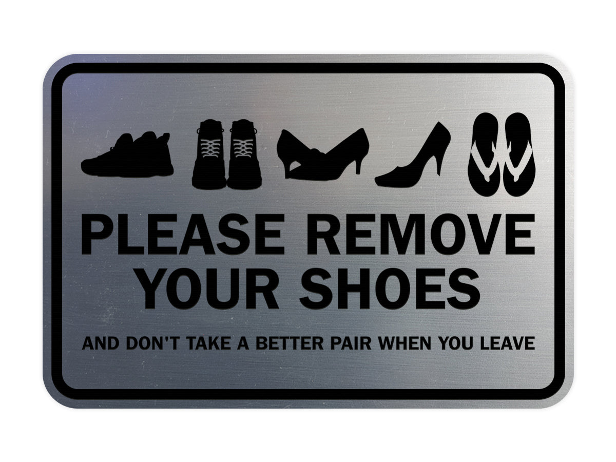 Signs ByLITA Classic Framed Please Remove Your Shoes Sign