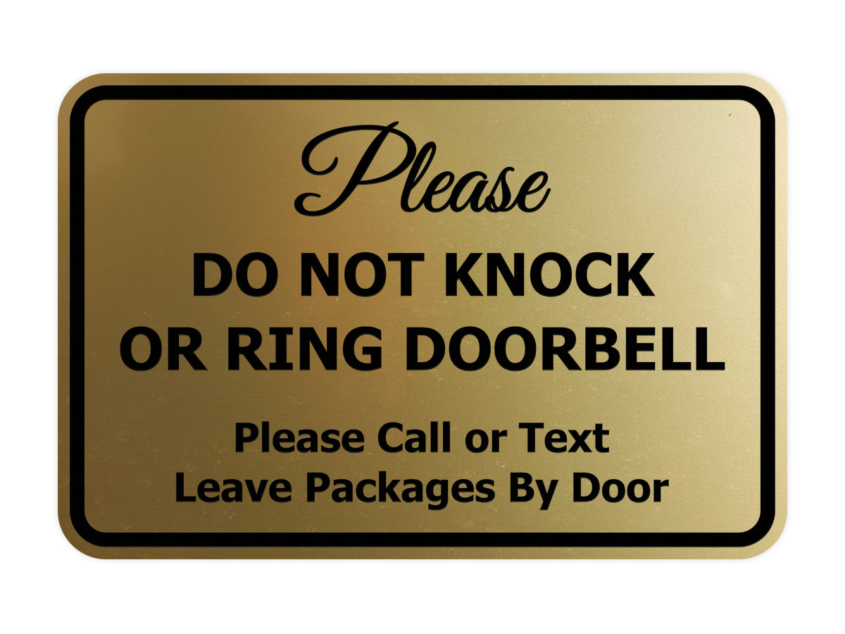 Signs ByLITA Classic Framed DO NOT KNOCK OR RING DOORBELL