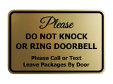 Signs ByLITA Classic Framed DO NOT KNOCK OR RING DOORBELL