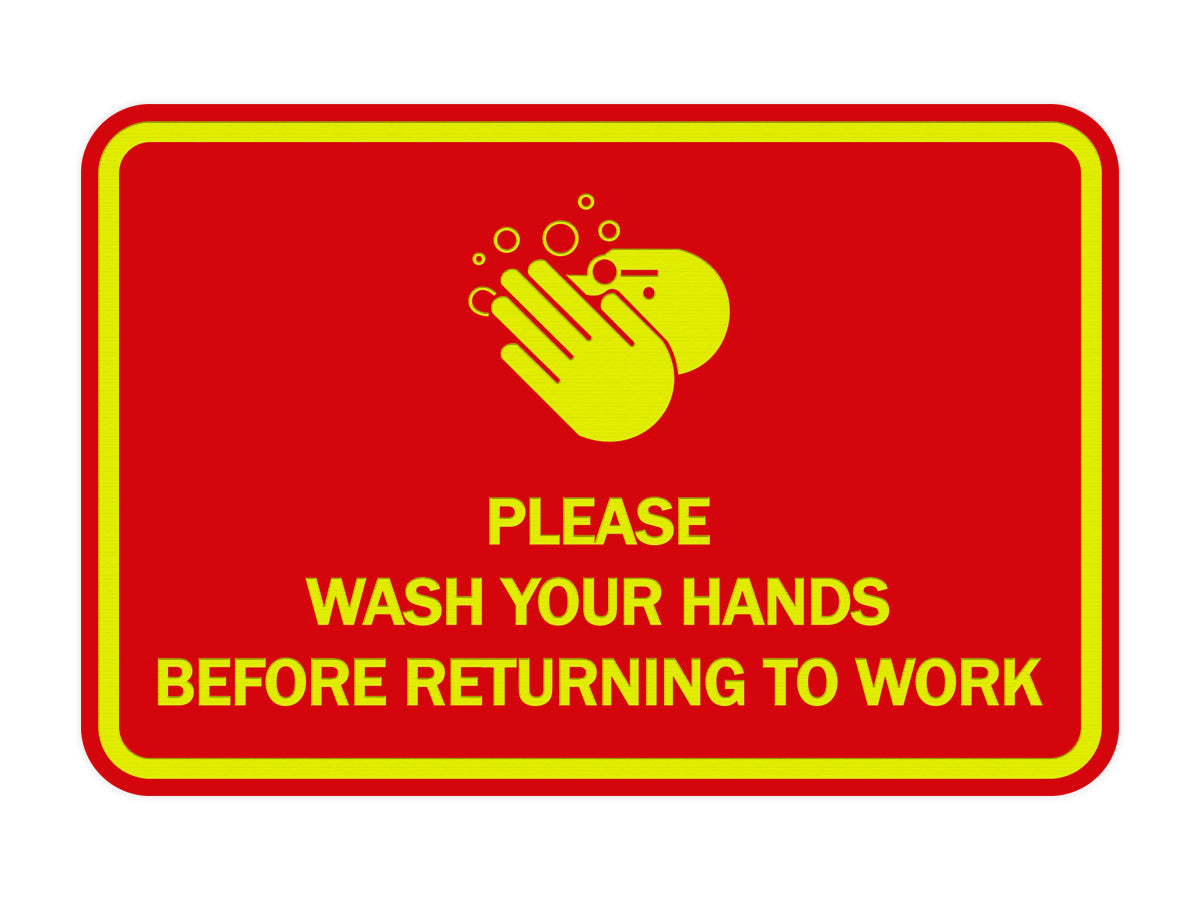 Signs ByLITA Classic Framed Please Wash Your Hands Sign