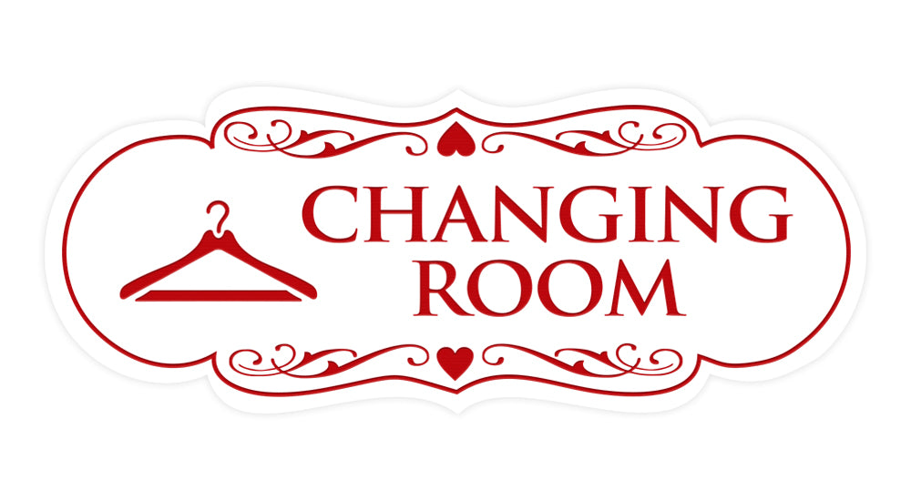 Signs ByLITA Designer Changing Room Sign with Adhesive Tape, Mounts On Any Surface, Weather Resistant, Indoor/Outdoor Use