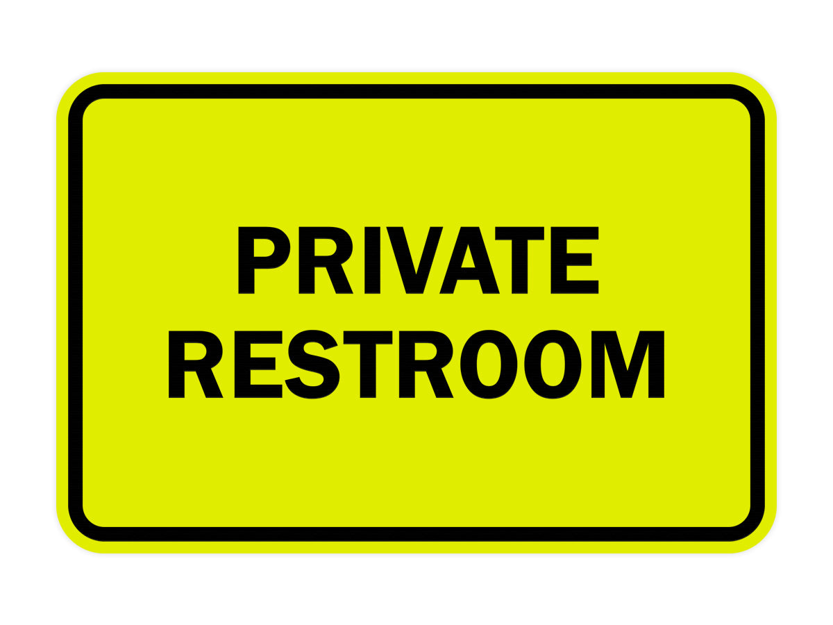 Signs ByLITA Classic Framed Private Restroom Sign