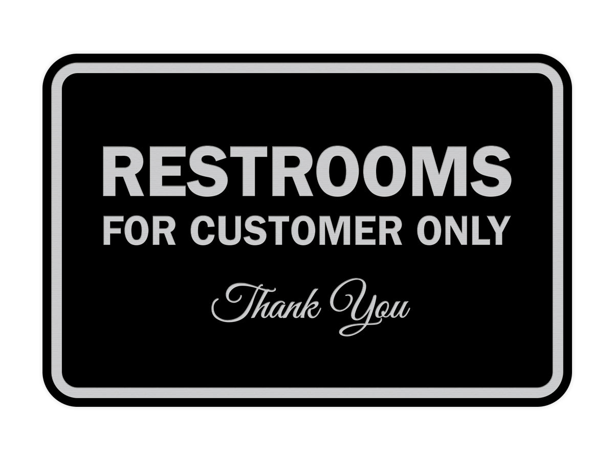 Signs ByLITA Classic Framed Restroom for customers Sign
