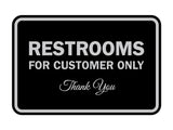 Signs ByLITA Classic Framed Restroom for customers Sign