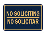Signs ByLITA Classic Framed No Soliciting No Solicitar Sign