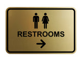 Signs ByLITA Classic Framed Restrooms Right Arrow Sign