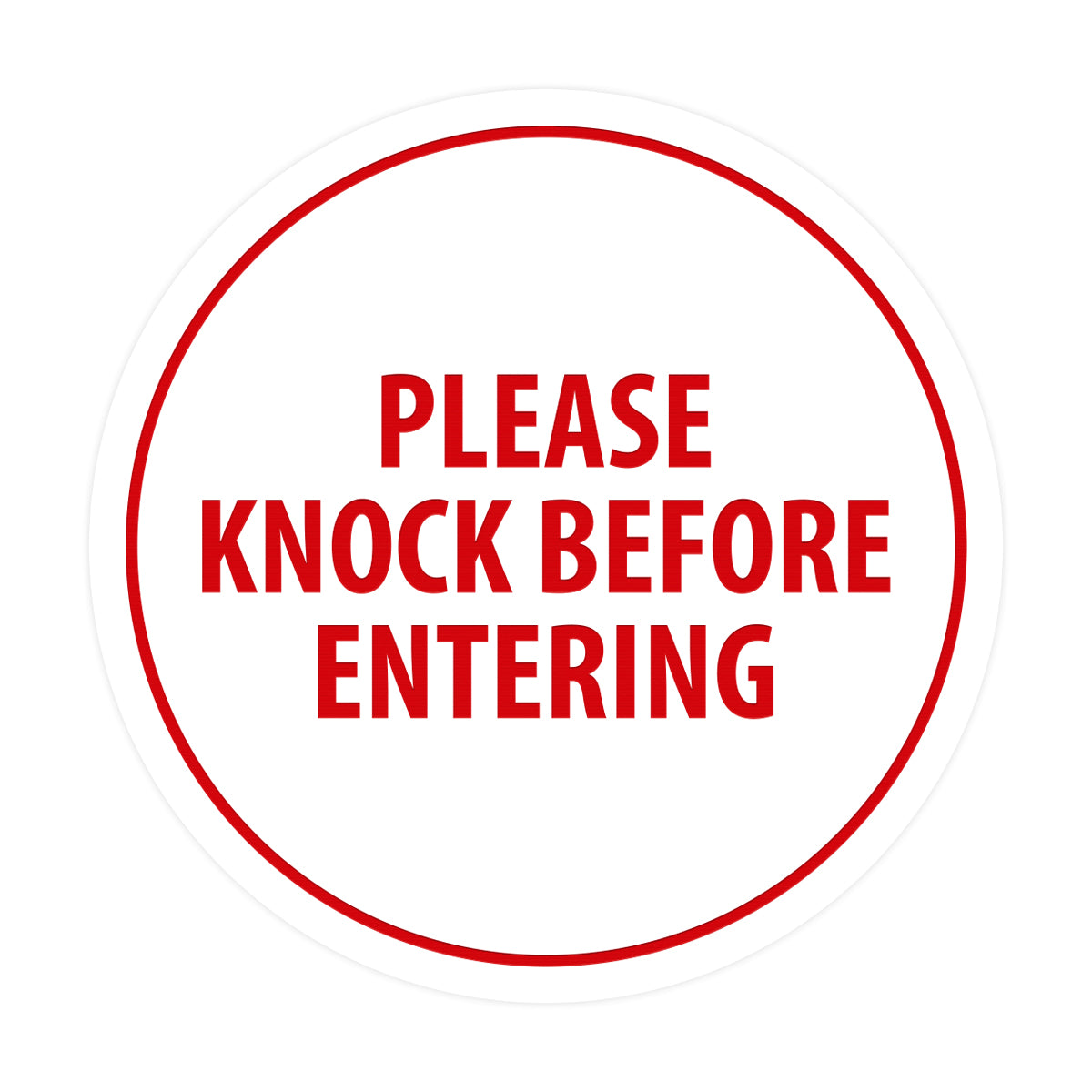 Signs ByLITA Circle Please Knock Before Entering Sign