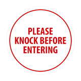 Signs ByLITA Circle Please Knock Before Entering Sign