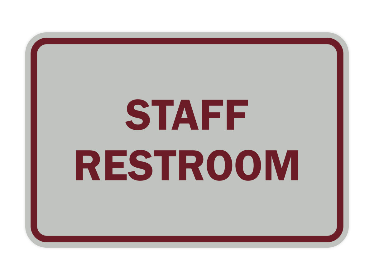 Signs ByLITA Classic Framed Staff Restroom Sign