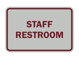 Signs ByLITA Classic Framed Staff Restroom Sign