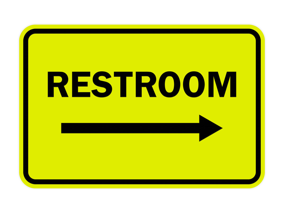 Signs ByLITA Classic Framed Restroom Directional Right Arrow