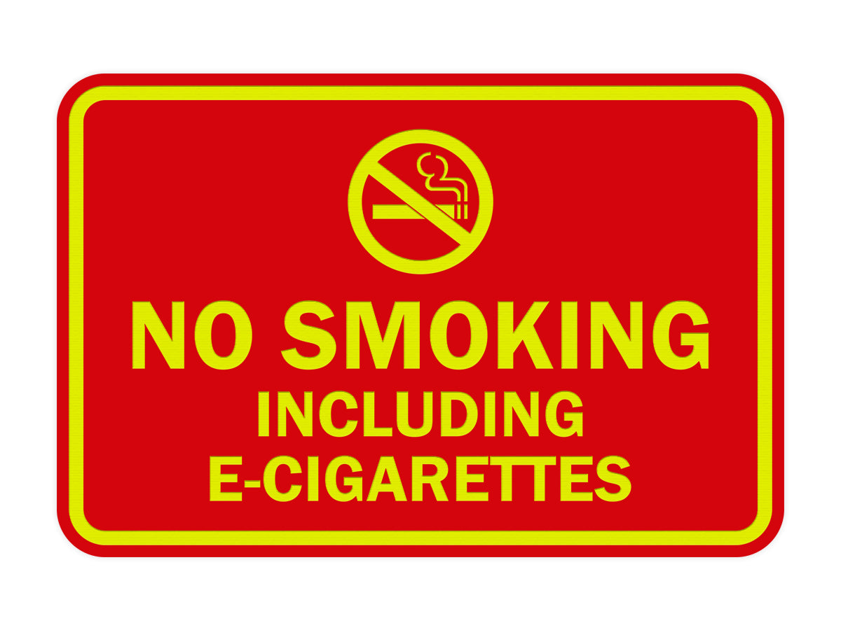 Signs ByLITA Classic Framed No Smoking Including E-Cigarettes Sign
