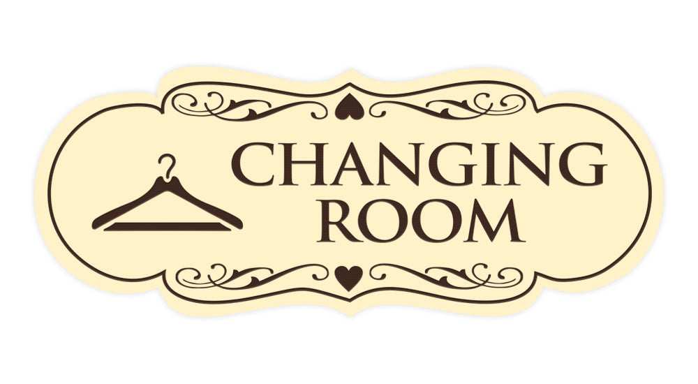 Signs ByLITA Designer Changing Room Sign with Adhesive Tape, Mounts On Any Surface, Weather Resistant, Indoor/Outdoor Use