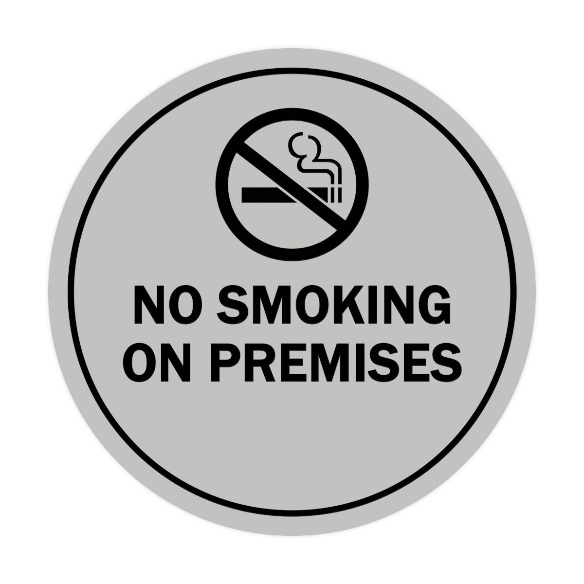 Signs ByLITA Circle No Smoking on Premises Sign