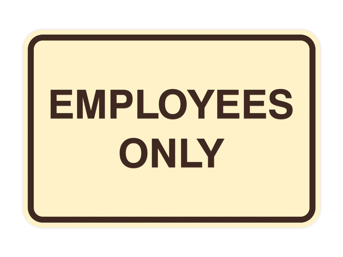Signs ByLITA Classic Framed Employees Only Sign