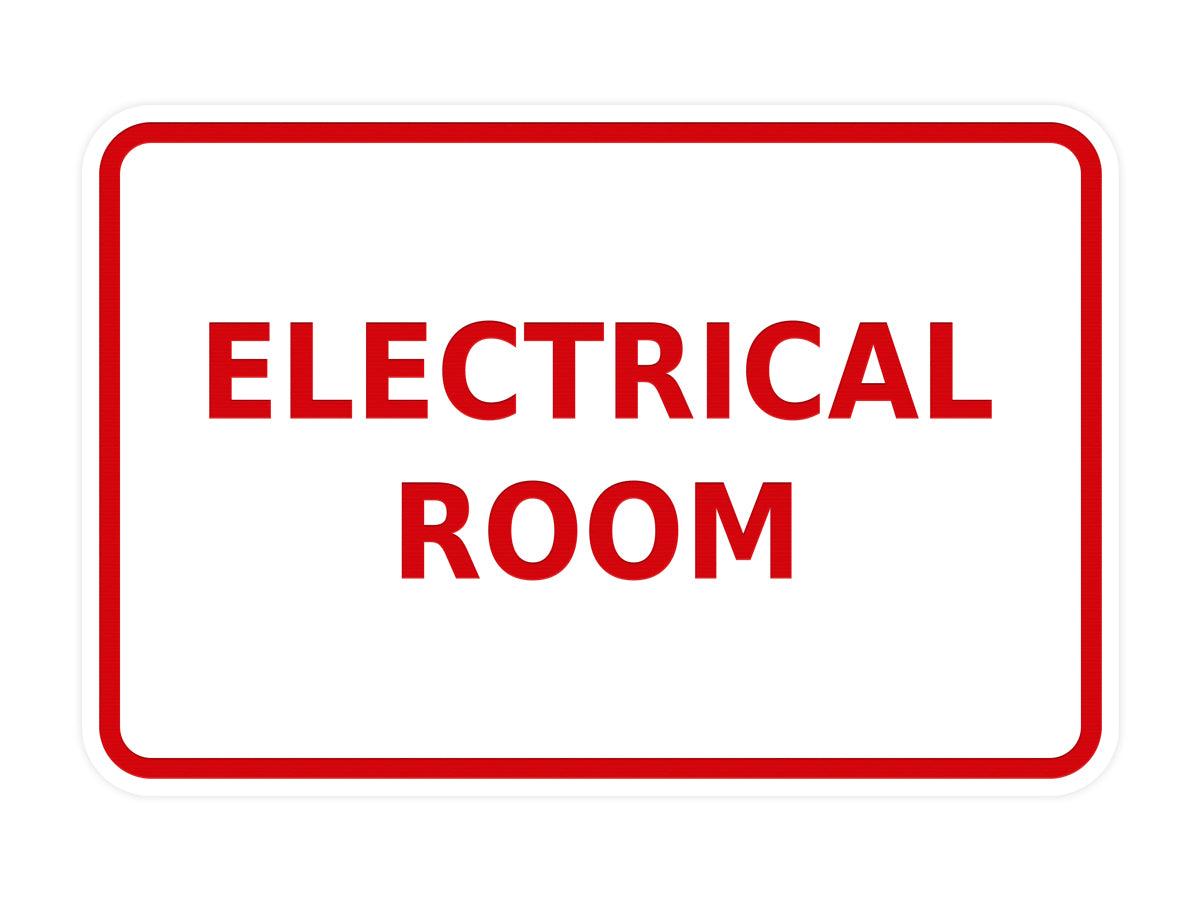 Signs ByLITA Classic Framed Electrical Room