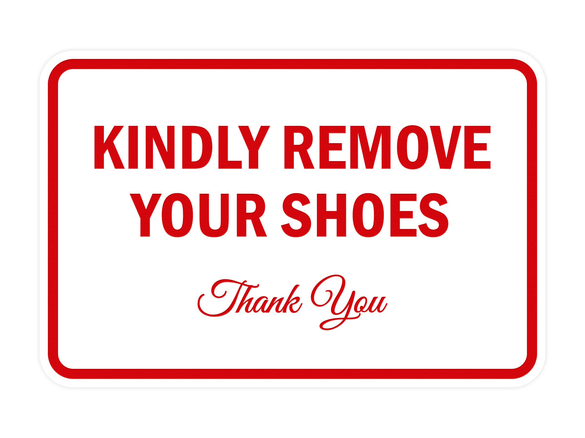 Signs ByLITA Classic Framed Kindly Remove Your Shoes