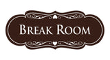 Signs ByLITA Designer Break Room Sign