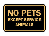 Signs ByLITA Classic Framed No Pets Except Service Animals Sign