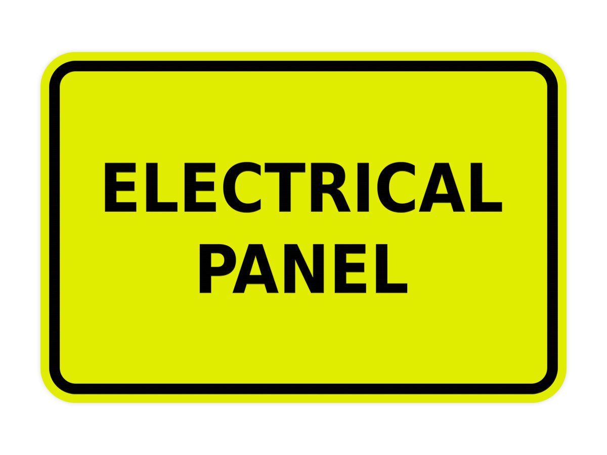 Signs ByLITA Classic Framed Electrical Panel Sign