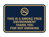 Signs ByLITA Classic Framed This is a Smoke Free Env Thank you for not smoking Sign