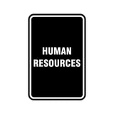 Portrait Round Human Resources Sign